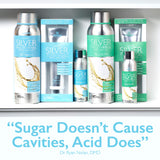 Texture fluide du rinçage Elementa Silver Nano Xylitol sans alcool.