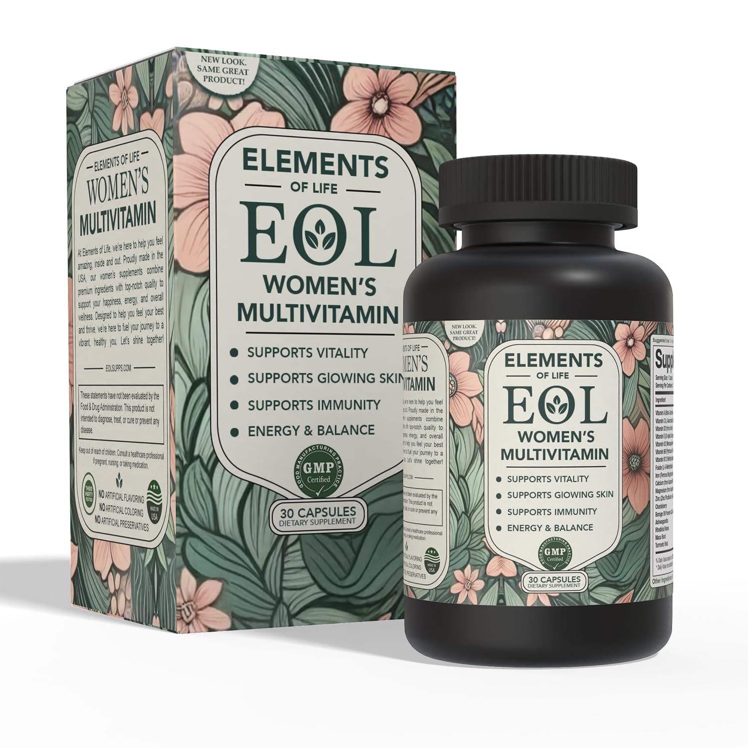 Elements of Life – bouteille multivitamines pour femmes, énergie quotidienne
