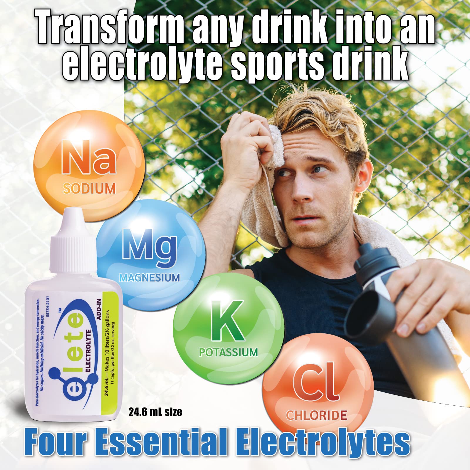 elete Citrilyte Add-In, quatre électrolytes essentiels, amélioration potentielle de l'hydratation lors d'efforts