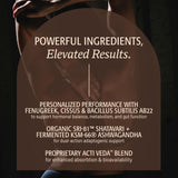 Shatavari et Ashwagandha intégrés dans la formule Elevate Organic