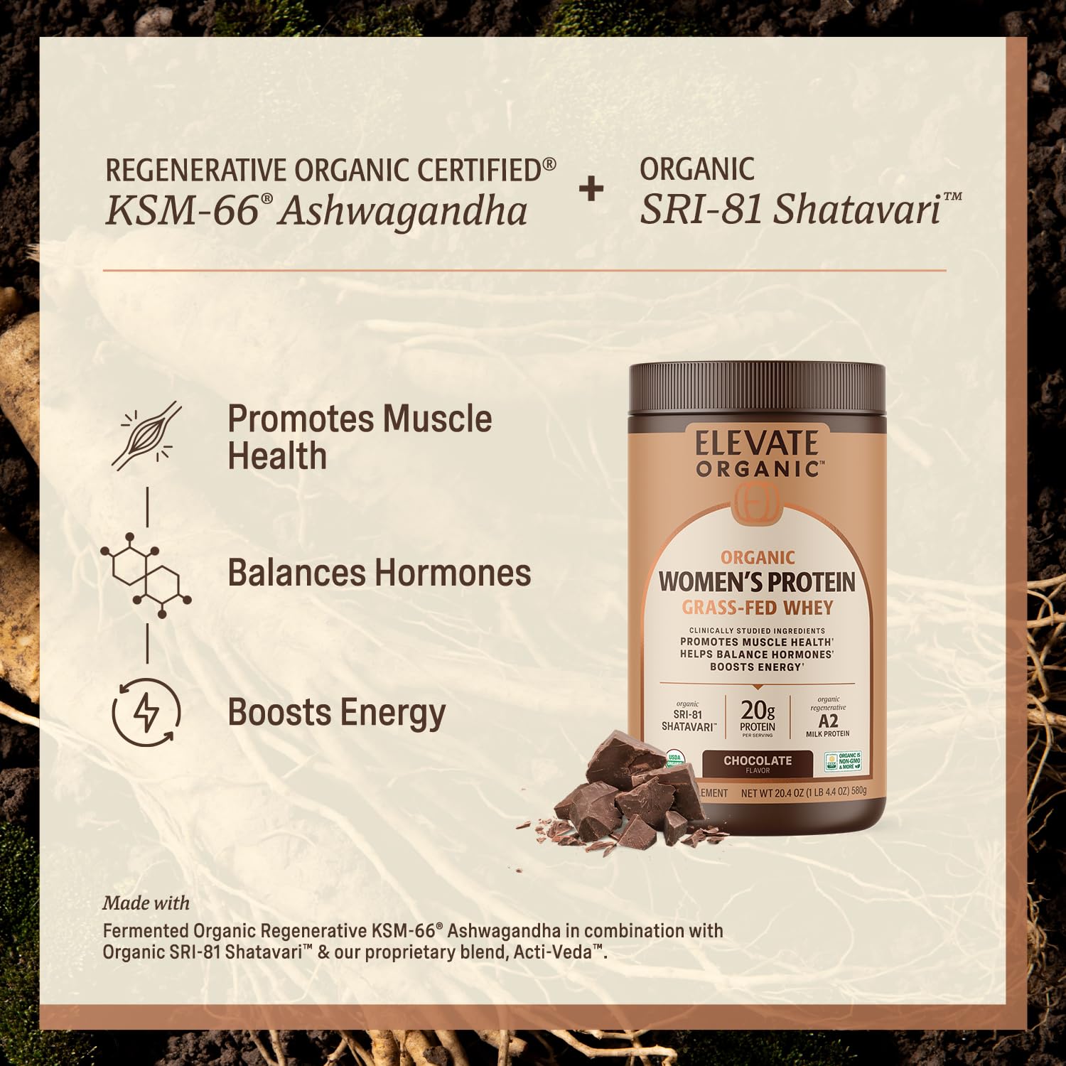 Shake Elevate Organic Chocolat après l’entraînement, prêt à boire