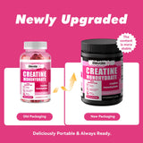 Gommes saveur fraise ElevateLife Creatine, texture gélifiée et goût agréable.