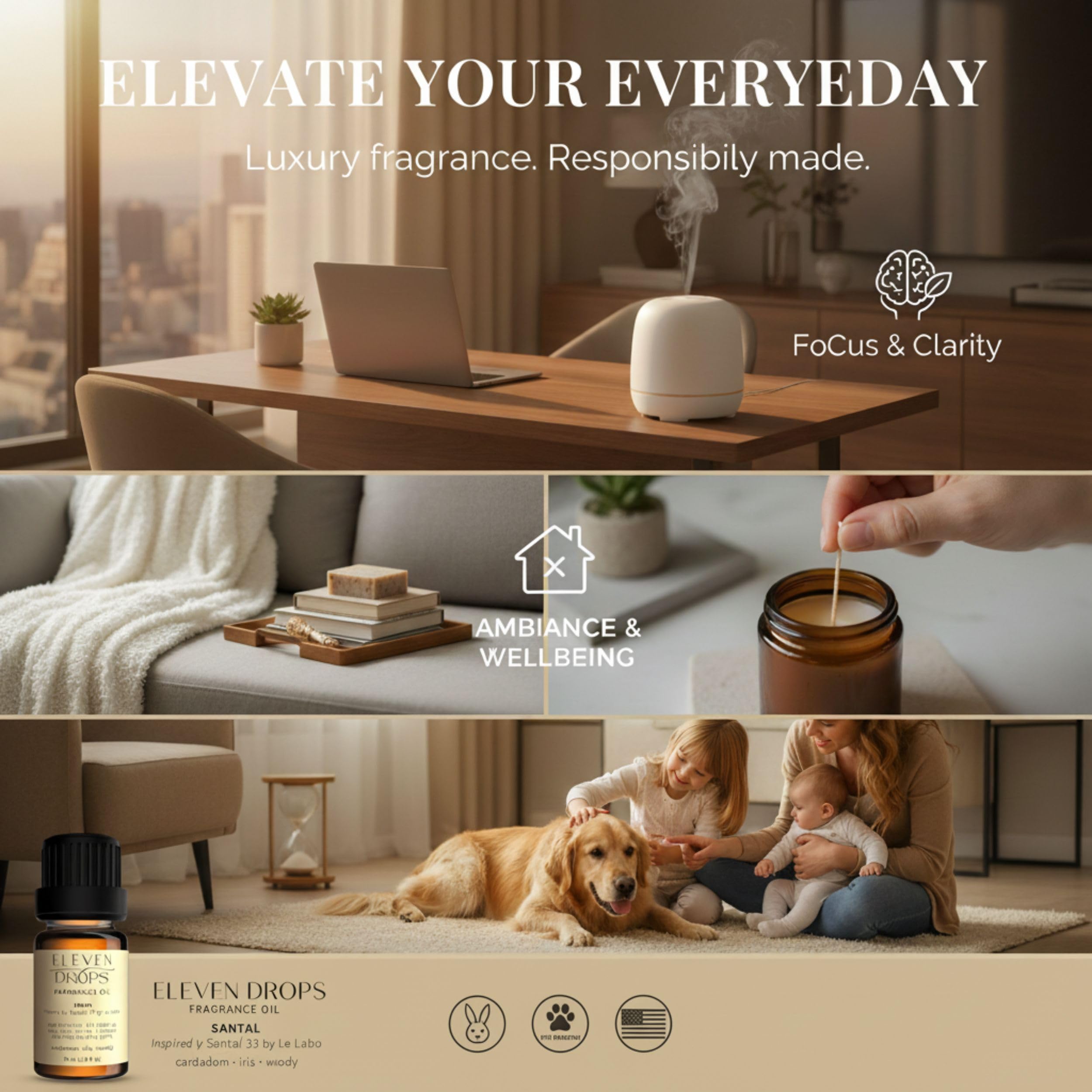 Eleven Drops Santal Aroma: cadeau parfumé luxueux à offrir.