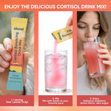 Saveur framboise-citronnade d’Elional Cortisol Poudre, boisson agréable et pratique.