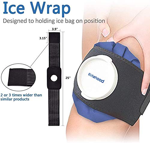 Elitehood pack glace 9 pouces avec support élastique pour zones plus larges