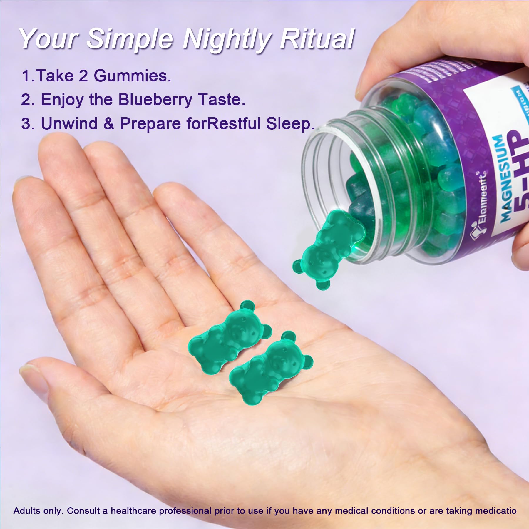 ELLAMENTZ bonbons gélifiés – Sans mélatonine, routine nocturne légère.