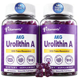 ELLAMENTZ bouteille Urolithin A+, aperçu du flacon et renouvellement cellulaire potentiel