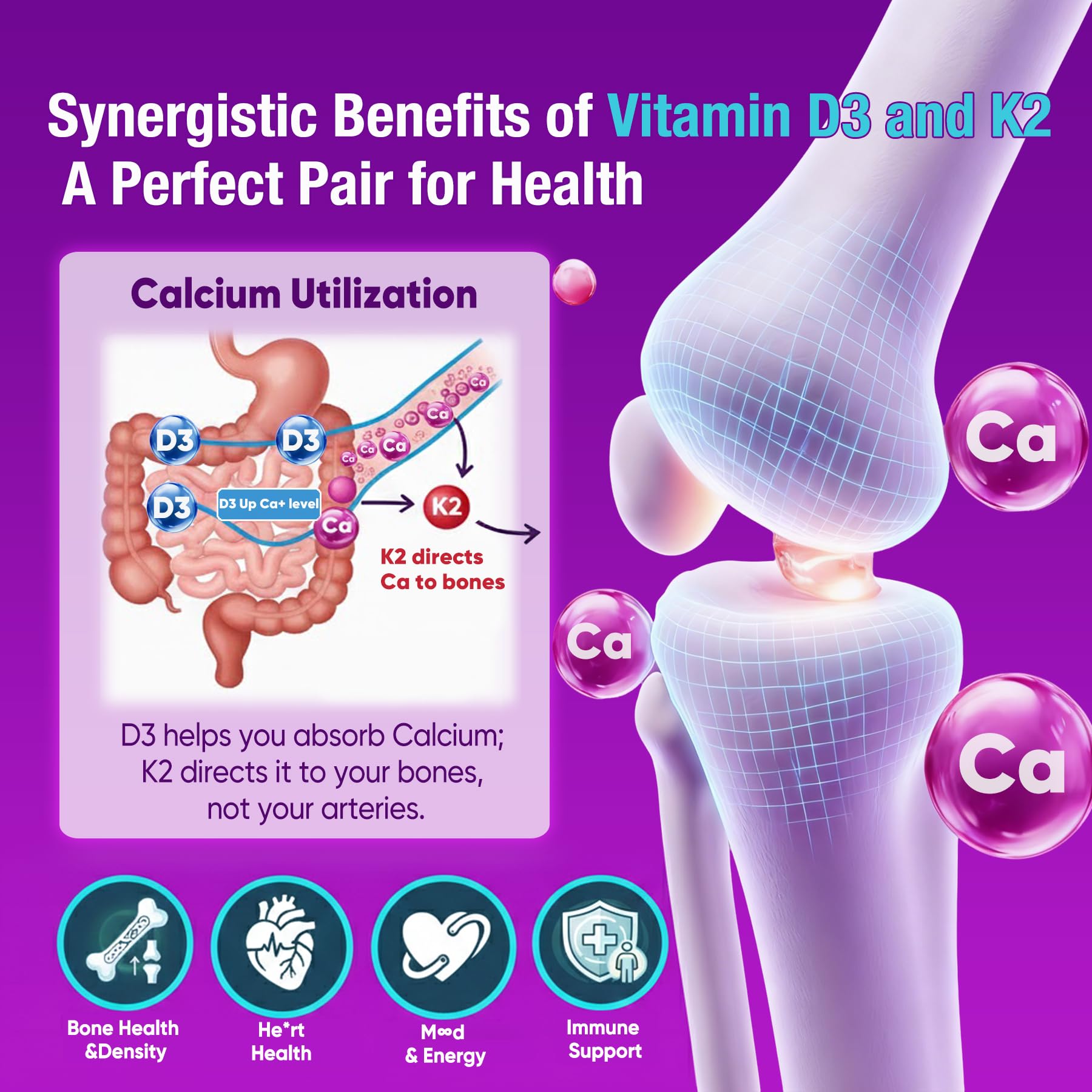 Arôme pêche naturelle des gommes Ellamentz D3-K2.
