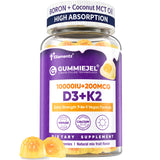 Gommes Ellamentz D3-K2 en bouteille, absorption élevée potentielle.