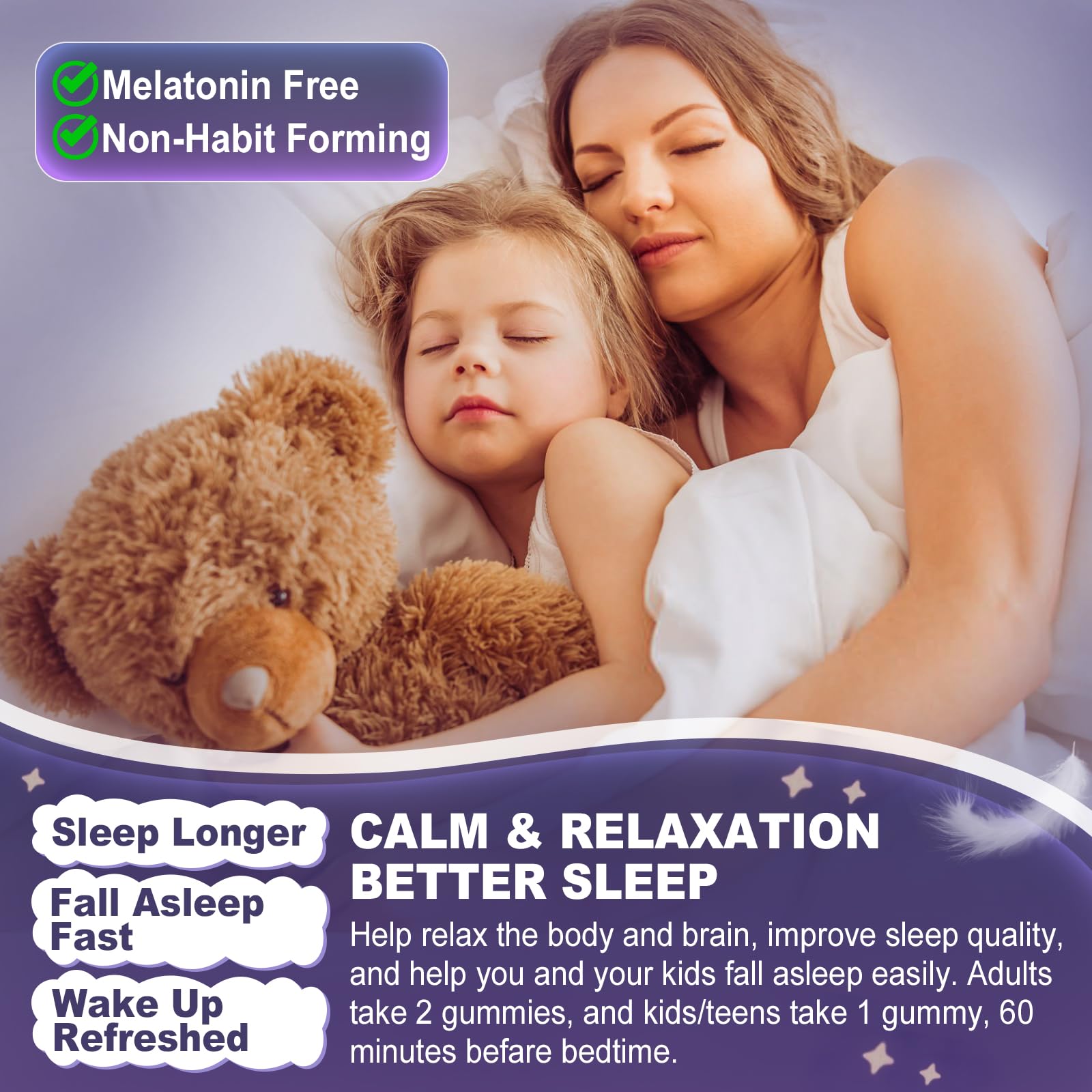 Gommes Ellamentz magnésium glycinate théanine, relaxation potentielle.