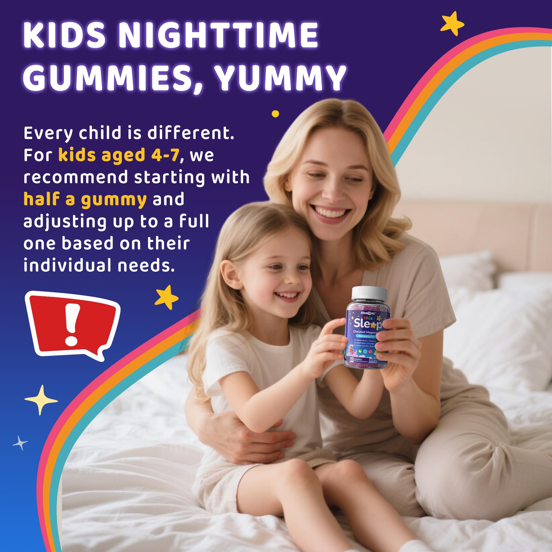 Gommes ELLAMENTZ Sommeil Enfants – Zinc et immunité soutenus pendant le repos.