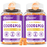 Ellamentz CoQ10 Gummies avec PQQ et oméga-3, soutien énergie potentiel.