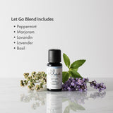 Flacon Ellia Let Go révélant des notes menthe lavande et relaxation