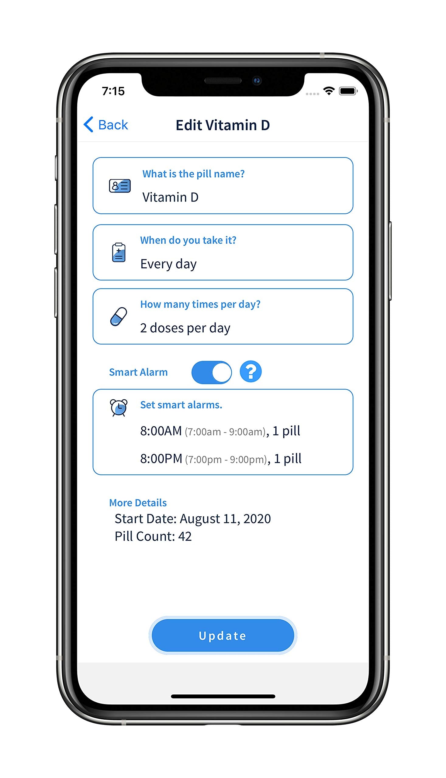 Elliegrid compartiments 30 jours pouvant contenir toutes les pilules nécessaires.