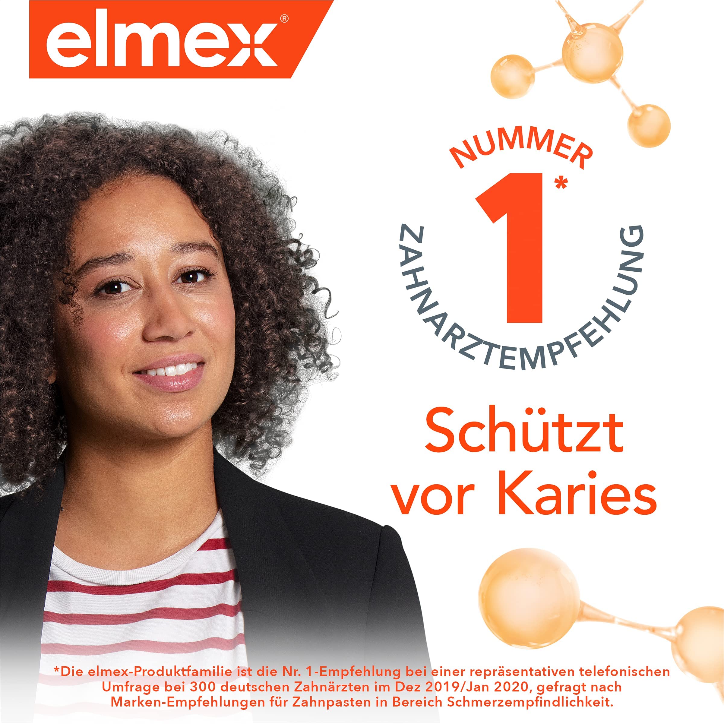 Elmex Kariesschutz bouteille principale, formulation pensée pour une sensation de fraîcheur agréable.
