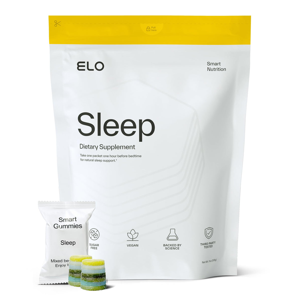 Gummies Elo Health Sommeil sans somnolence dans bouteille pratique
