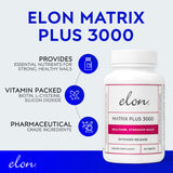 Elon Matrix Plus 3000: formule libération prolongée pour meilleure absorption.