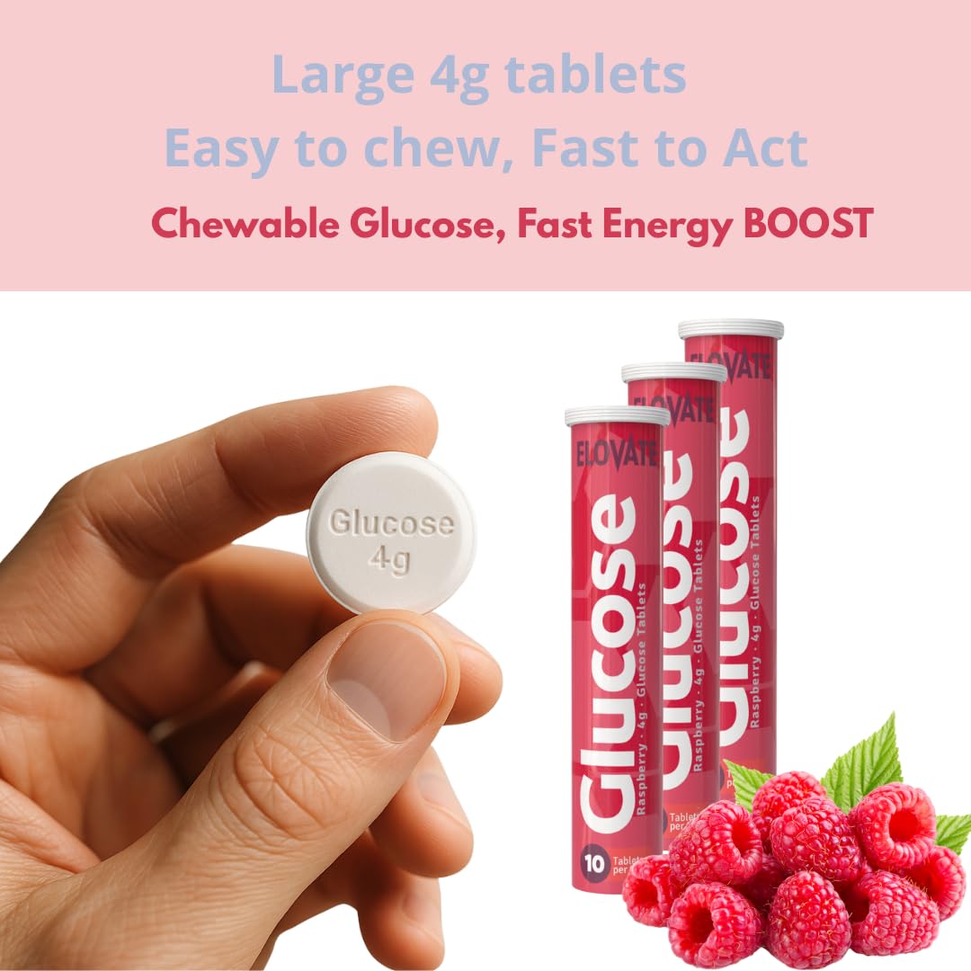 ELOVATE glucose rapides, sans gluten et sans caféine, pratique.