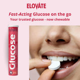 Gamme ELOVATE en format tube, glucose rapide, goût framboise.