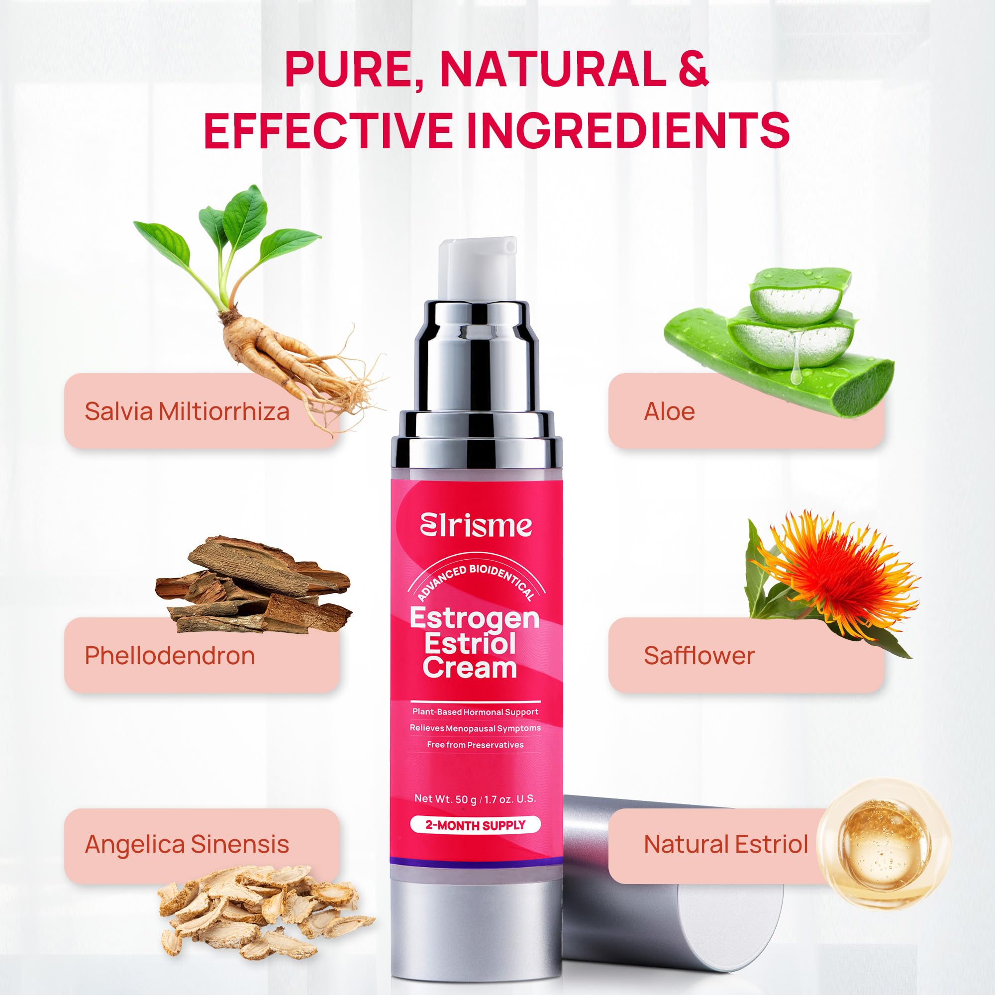 Elrisme Estriol Crème : soutien à l elasticité vaginale et douceur.