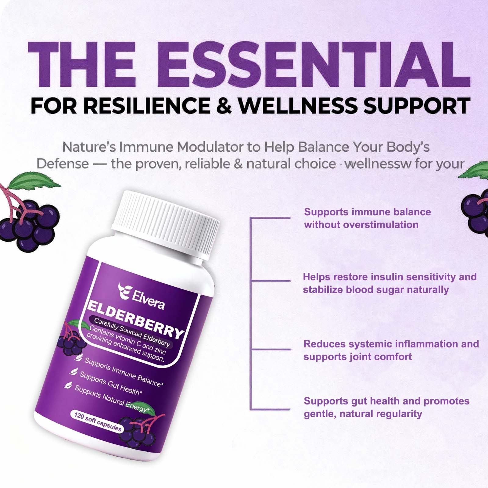 ELSORY Elvera – capsules molles visibles pour un usage quotidien facile.