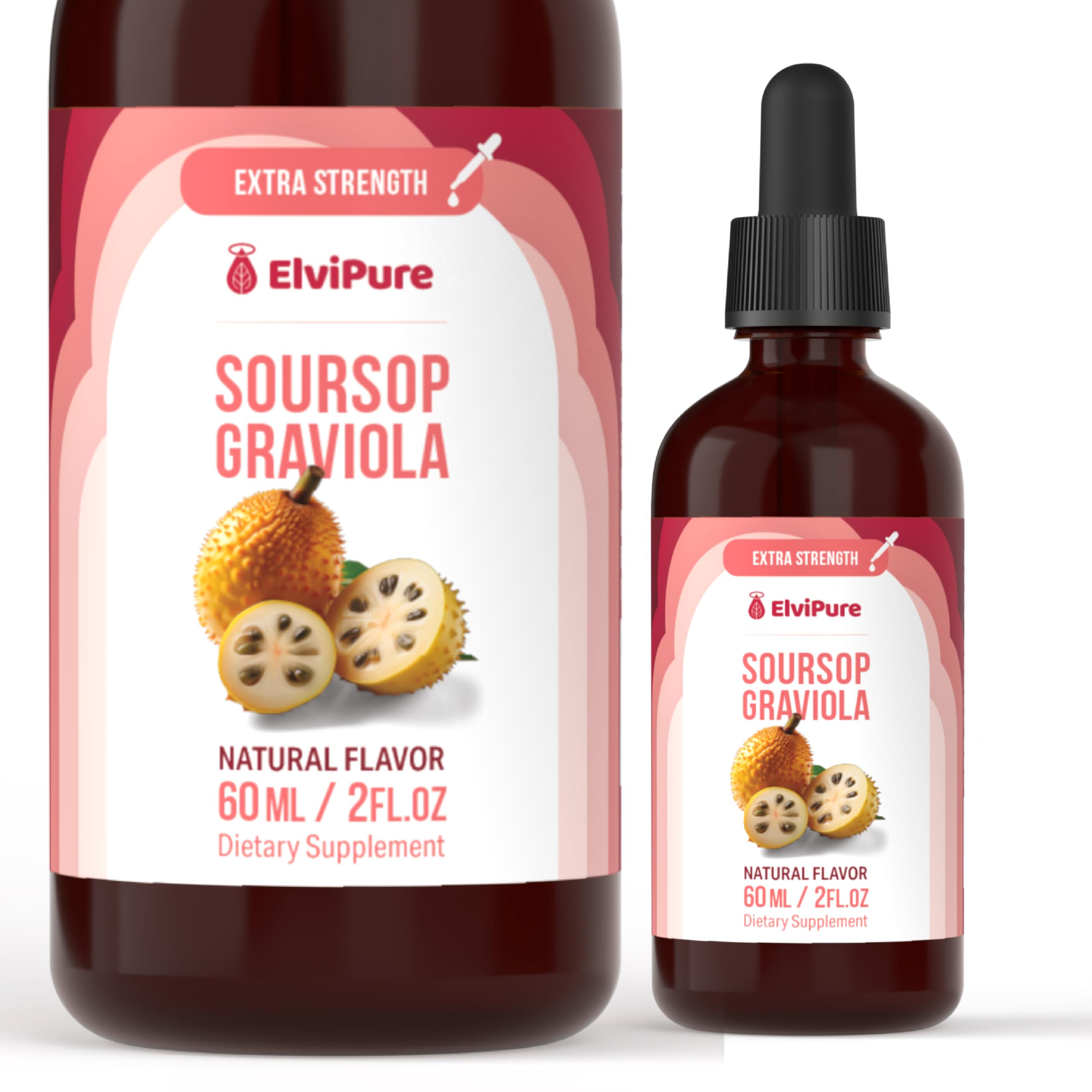 ElviPure Soursop Bitters – gouttes faciles à prendre, parfaites dans l’eau ou un smoothie.