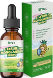 Gouttes L-Lysine Monolaurine d’Elysx en bouteille, soutien potentiel à l’immunité et à la peau.