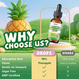 Gouttes Elysx au goût ananas naturel pour un usage agréable.