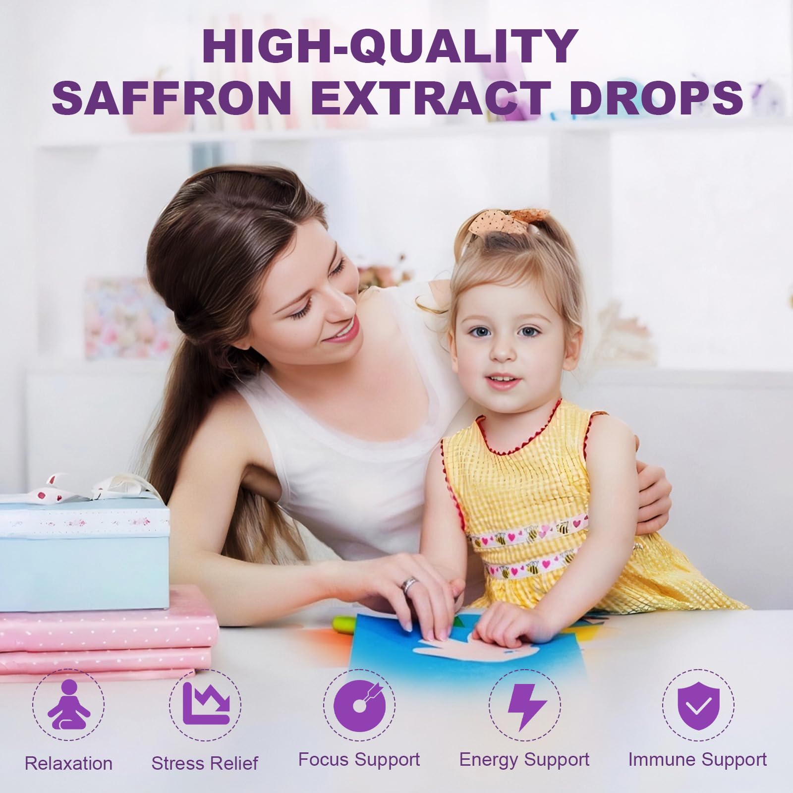 Elysx Safran Liposomal formule herbes bio: mélange apaisant pour calme naturel.