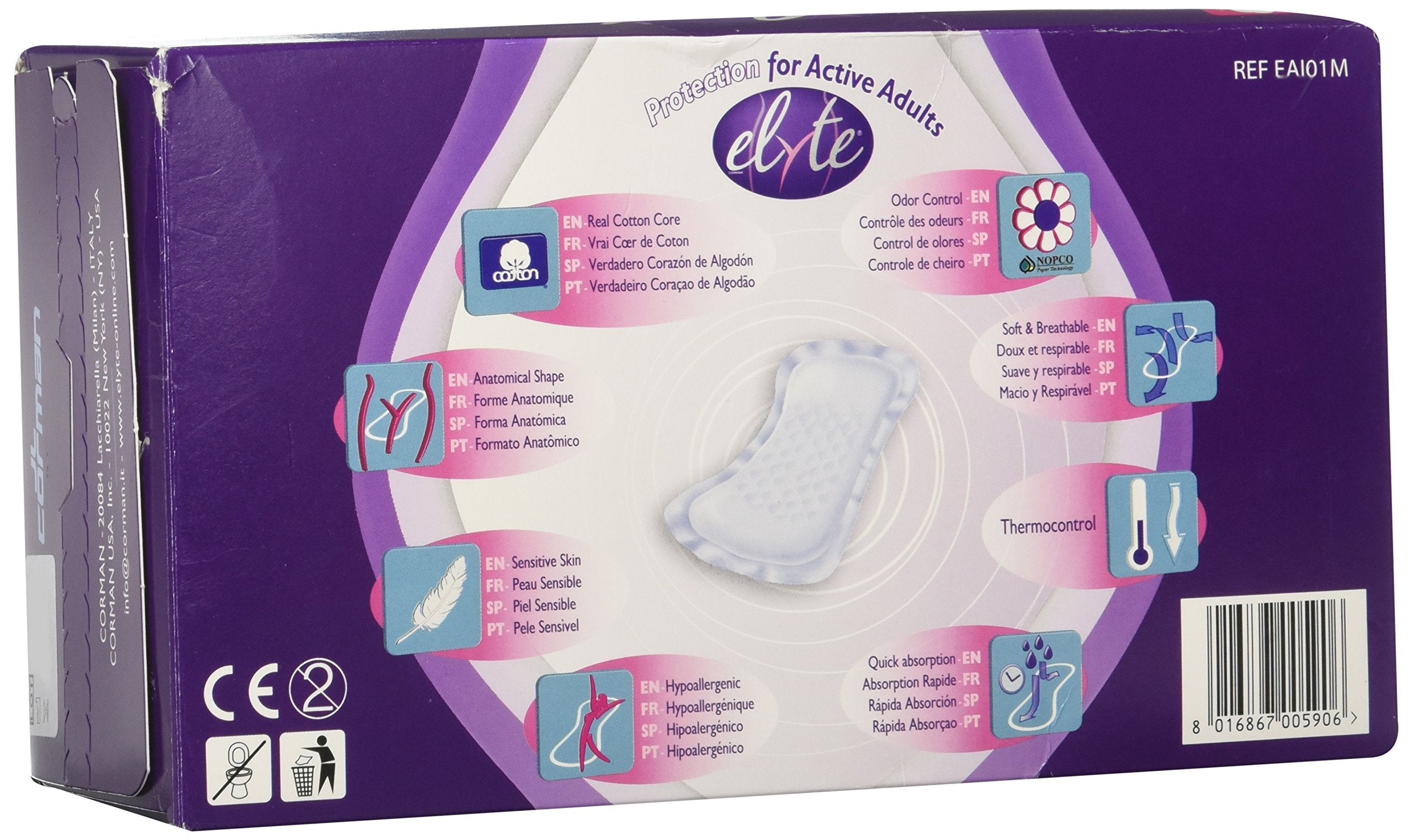 Élyte Protections d'incontinence Mini – utilisation confortable au quotidien et absorption légère à modérée
