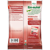 Bonbons Em-Eukal cerise sauvage sans sucre — texture fruitée et rafraîchissante.