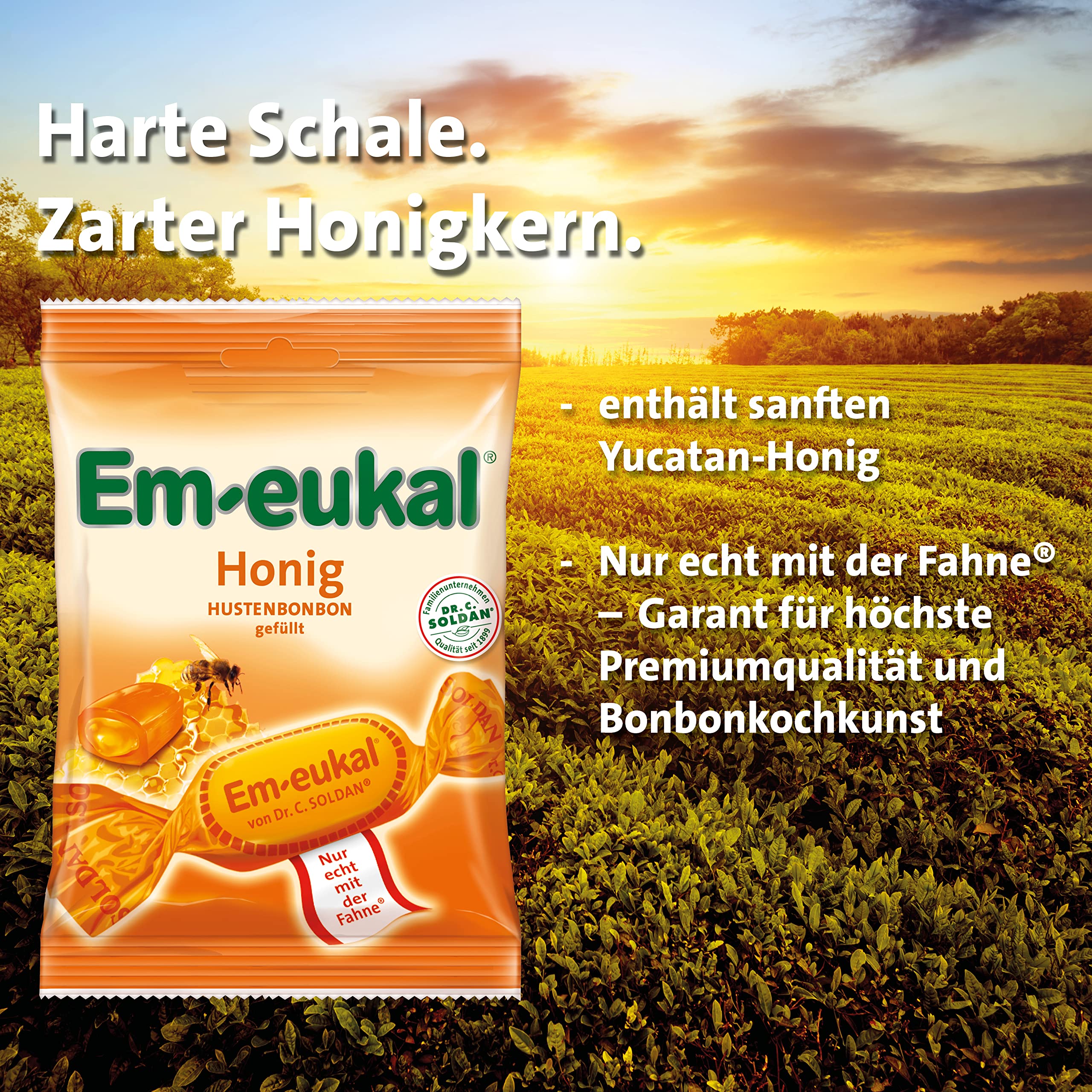 Em-eukal bonbons gorge miel, petit format idéal en déplacement.