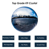EMART boule cristal 100mm photographie – vue élargie et reflets éclatants