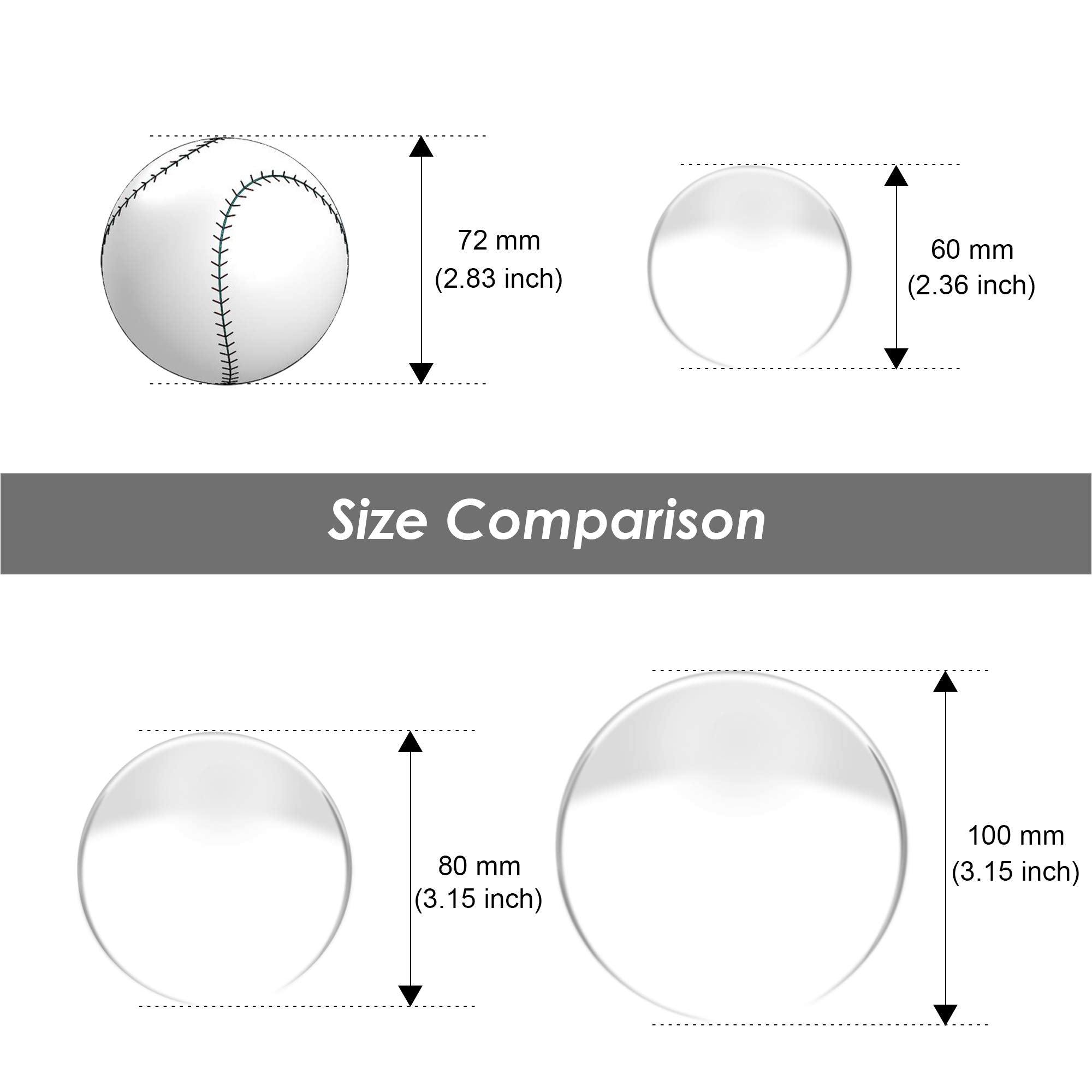 EMART boule cristal ensemble 3-pack – polyvalence pour création et déco