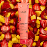Emballage de la pâte dentifrice Boka nano HA Fraise-Mangue.
