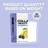 Emballage Collagene Beauté, 30 portions, pratique à emporter.