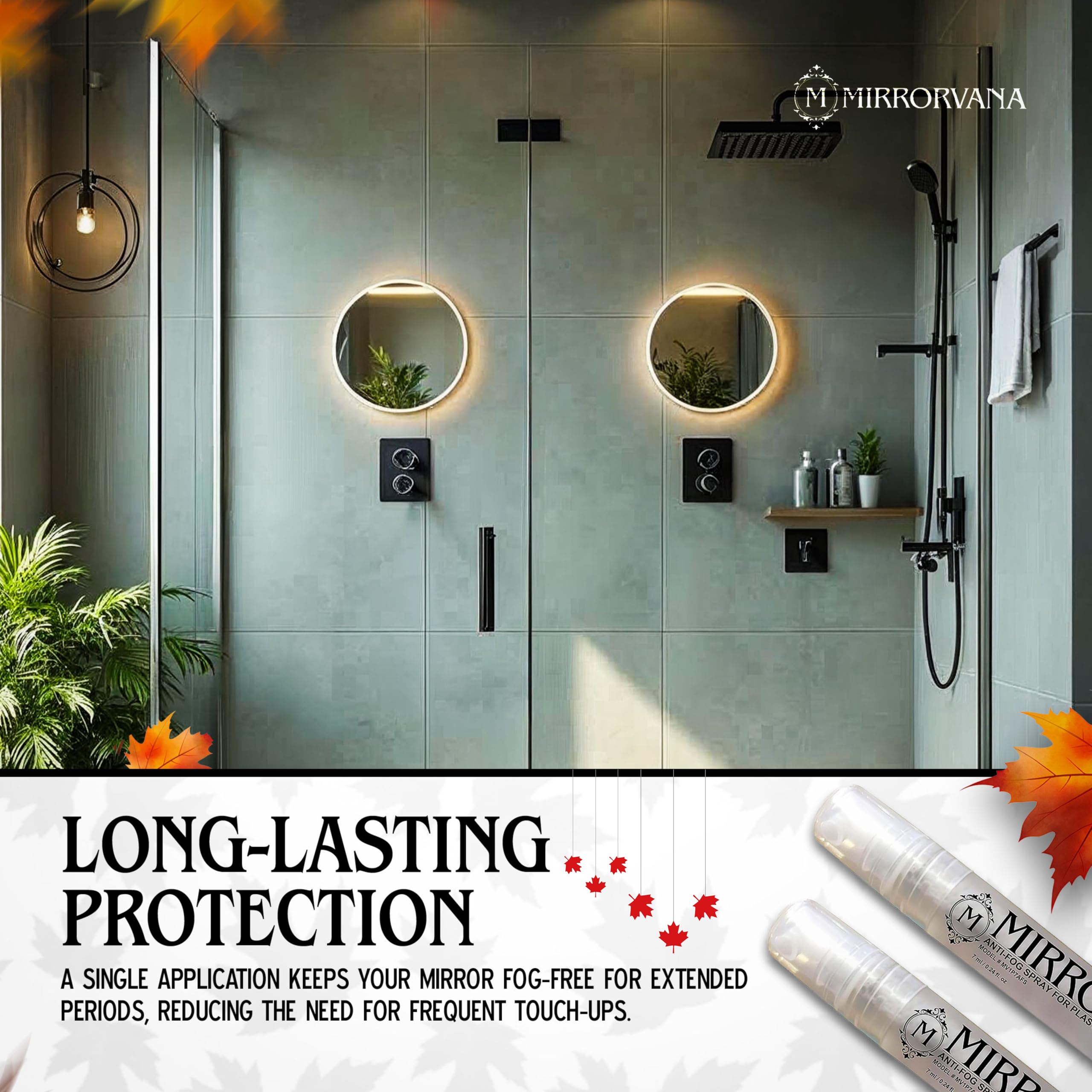 Emballage MIRRORVANA duo pratique pour la douche.