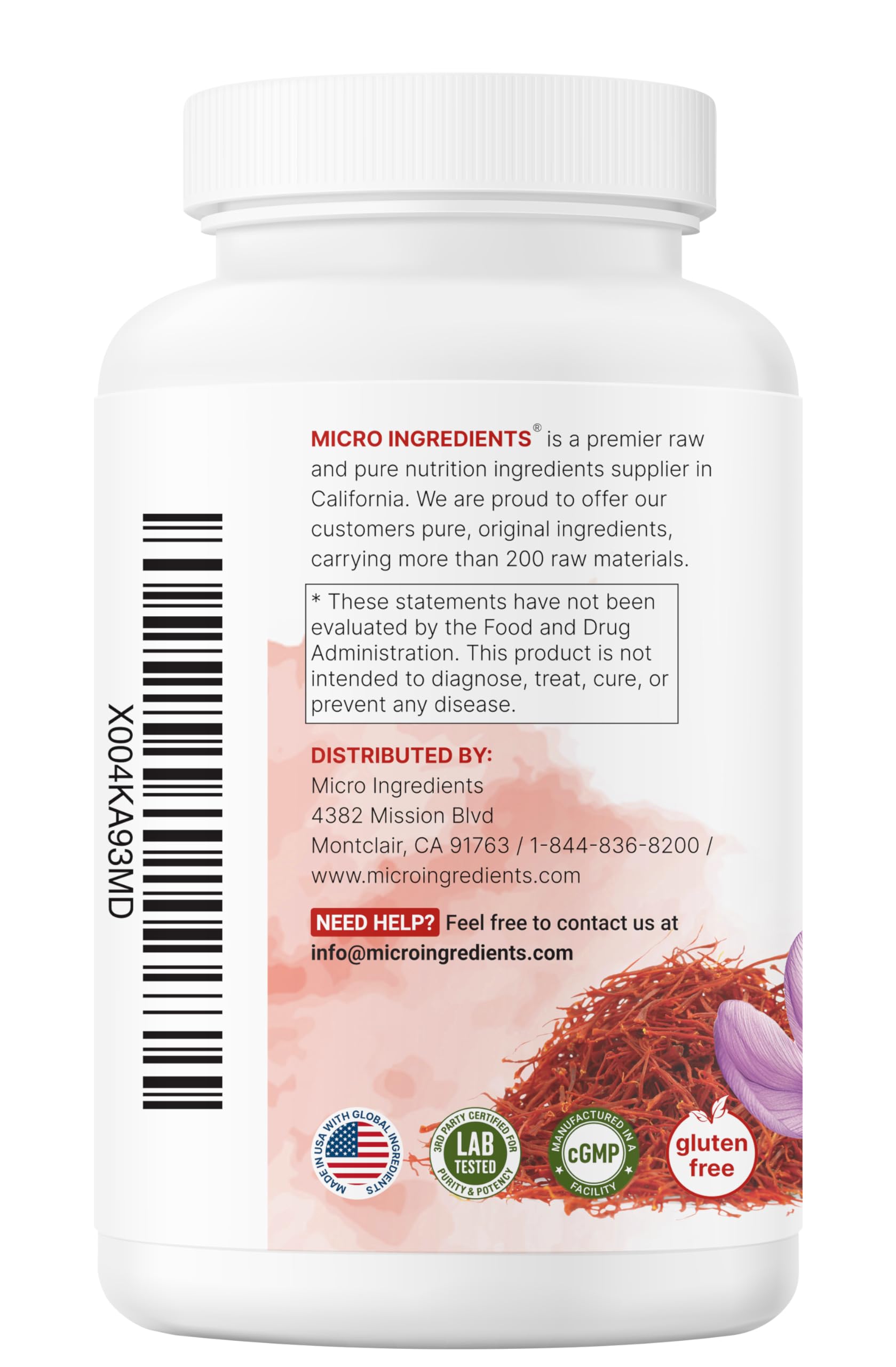 Emballage Micro Ingredients sans excipients, prêt à l'achat