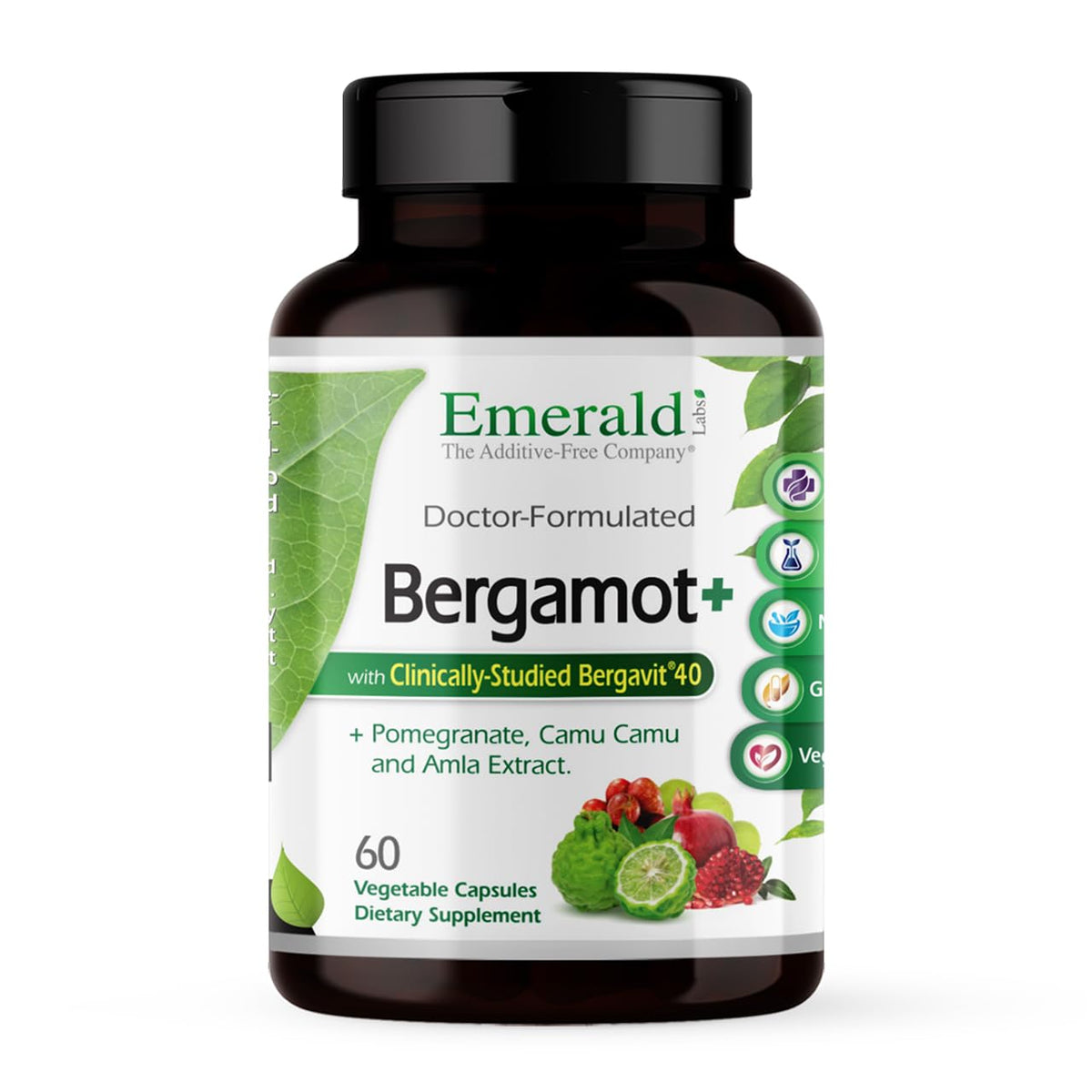 Bouteille Bergamot+ d'EMERALD LABS prête à être intégrée à votre routine.