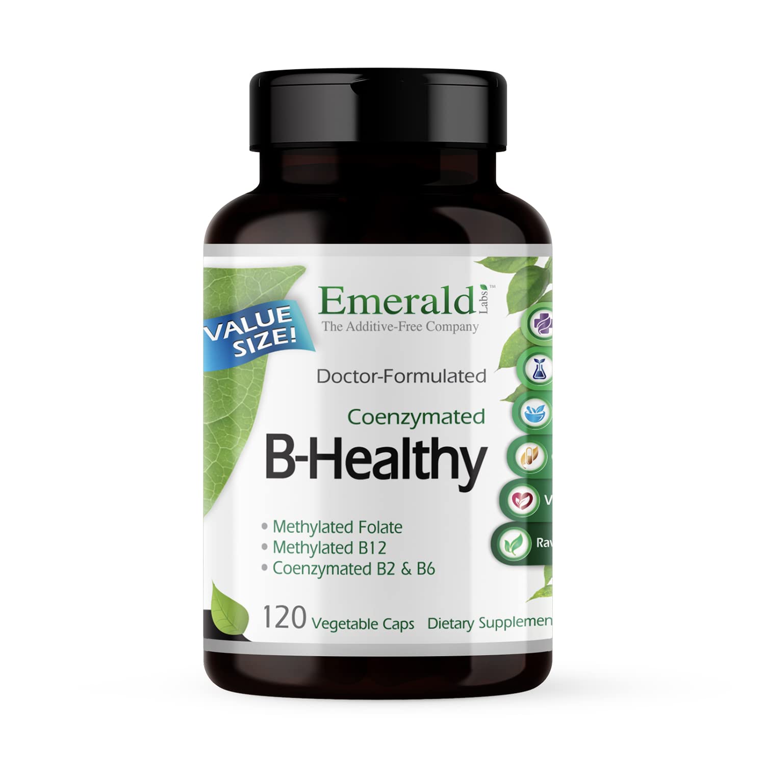 EMERALD LABS B-Healthy: bouteille de capsules vegan prête à l'emploi pour énergie et immunité