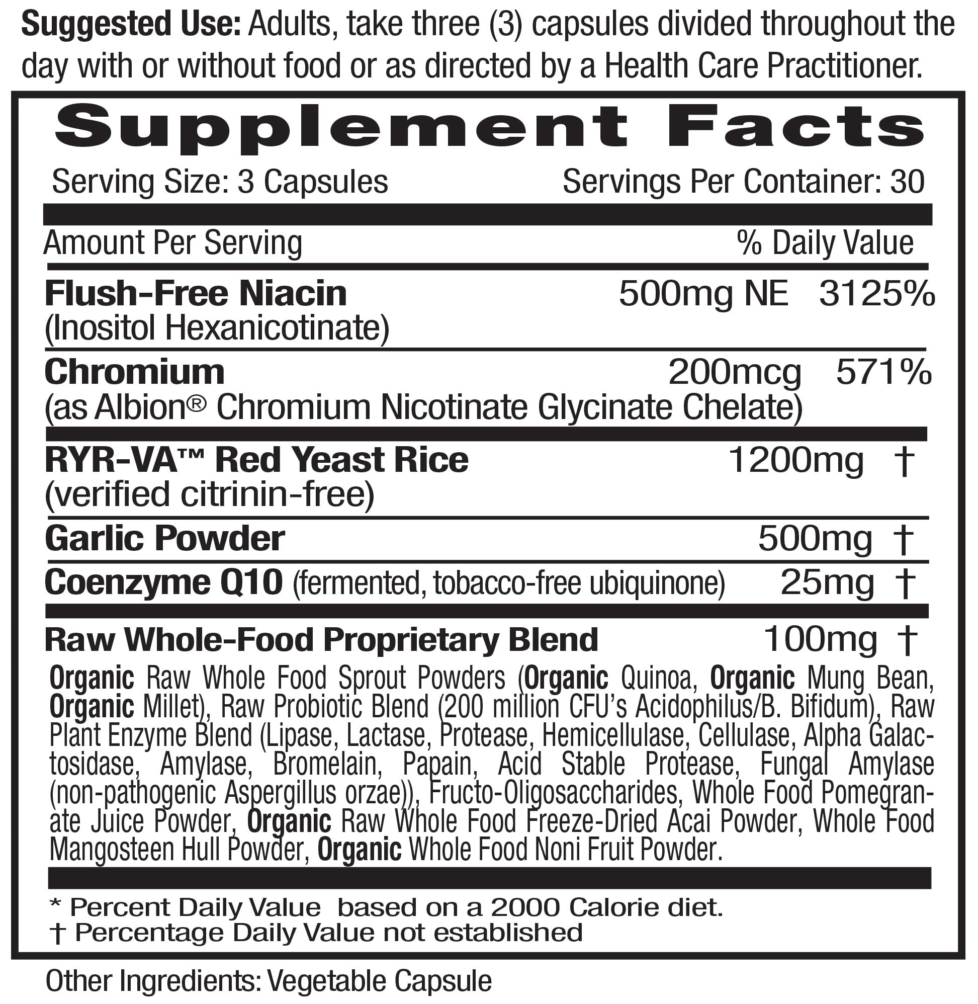 Emerald Labs Cholesterol Health avec RYR-VA et extrait pour la circulation sanguine.