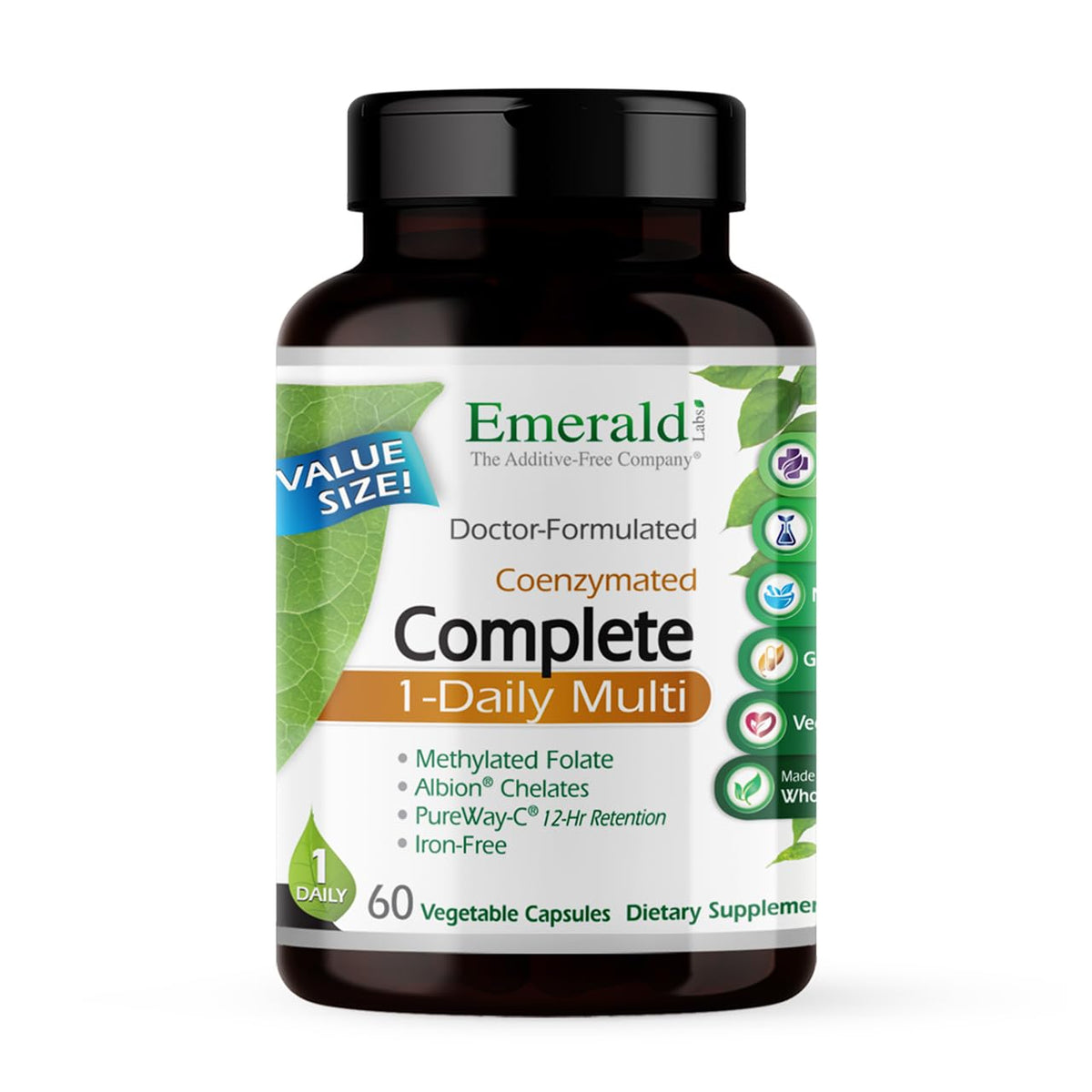 EMERALD LABS Complete 1-Daily Multi: bouteille prête pour l'immunité et l'énergie quotidienne