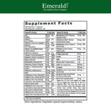 EMERALD LABS : étiquette calcium Albion et vitamine D3, soutien des os.