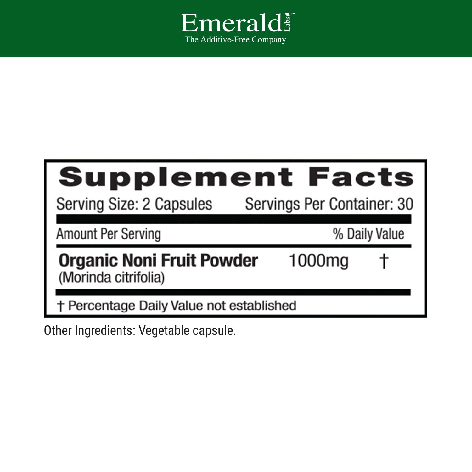 Gélules végétales EMERALD LABS en boîte, pratique pour une prise quotidienne.