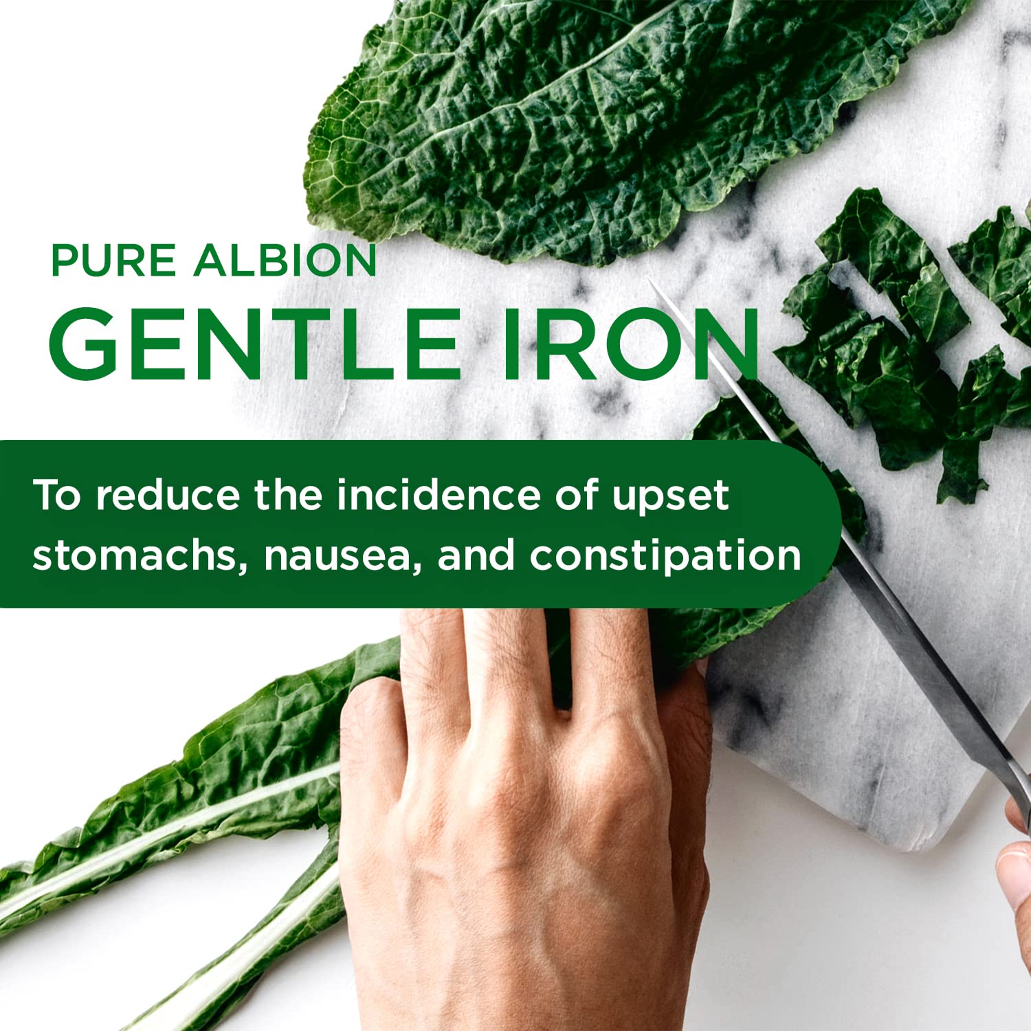 Emerald Labs Gentle Iron, étiquette sans additifs, formulation simple et digeste.