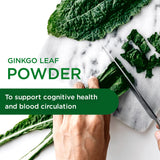 EMERALD LABS Extrait de Ginkgo Biloba – étiquette claire et lisible.