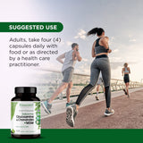 Emerald Labs glucosamine-chondroitine-msm, étiquette claire: informations essentielles visibles.