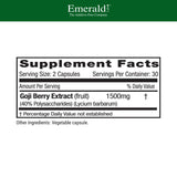 Goji Berry EMERALD LABS – capsules végétales faciles à prendre dans la routine quotidienne.