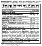 Capsules véganes Emerald Labs Liver Health prêtes à prendre.