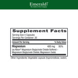 Magnésium par Emerald Labs capsules bisglycinate – meilleure biodisponibilité et utilisation quotidienne.